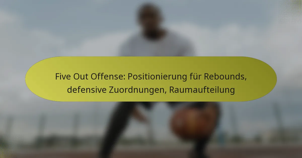Five Out Offense: Positionierung für Rebounds, defensive Zuordnungen, Raumaufteilung
