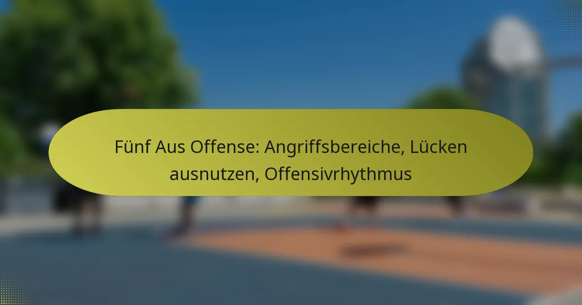 Fünf Aus Offense: Angriffsbereiche, Lücken ausnutzen, Offensivrhythmus