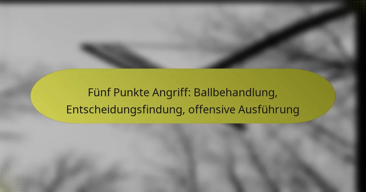 Fünf Punkte Angriff: Ballbehandlung, Entscheidungsfindung, offensive Ausführung